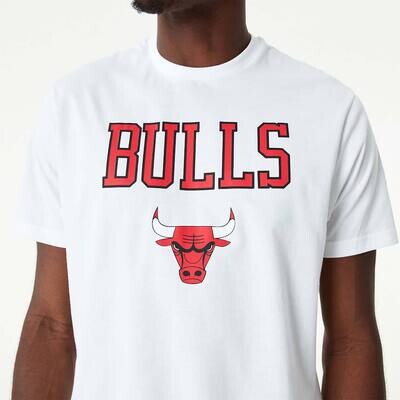 T-Shirt Bianca Chicago Bulls New Era NBA Team Logo bianco art. 60357046