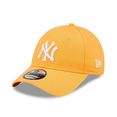 Cappello Arancione Chiaro Giallo NY New York Yankees Essential visiera Curva New Era 9FORTY Regolabile art. 60358175