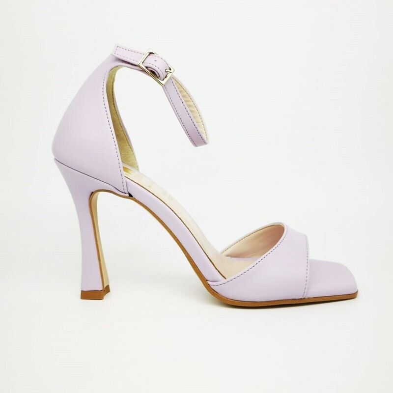 Sandali Glicine Lilla scarpe donna con tacco svasato e cinturino alla caviglia Punta quadrata Colbaffo® Collection Made in Italy art. CBD575 Sandali Glicine Lilla scarpe donna con tacco svasato e cinturino alla caviglia Punta quadrata Colbaffo® Collection Made in Italy art. CBD575