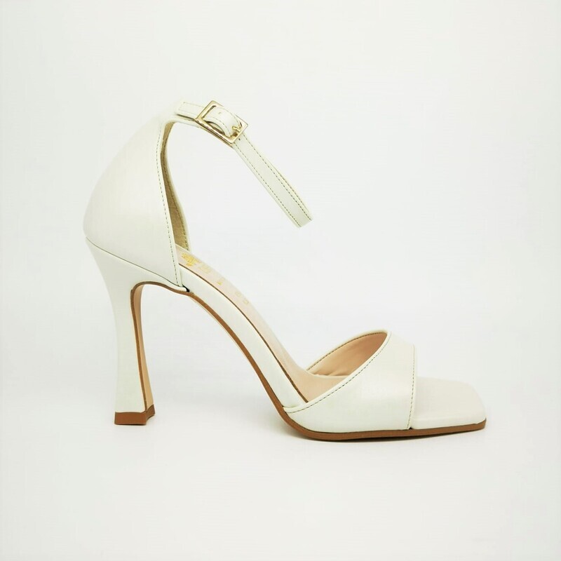 Sandali bianco Perla Perlato Bride scarpe donna con tacco svasato e cinturino alla caviglia wedding Punta quadrata Colbaffo® Collection Made in Italy art. CBD575 Sandali bianco Perla Perlato Bride scarpe donna con tacco svasato e cinturino alla caviglia wedding Punta quadrata Colbaffo® Collection Made in Italy art. CBD575