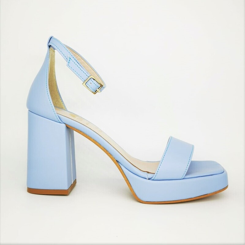 Sandali Azzurri Celeste Polvere Turchese Colbaffo® Collection Scarpe donna con tacco grosso e plateau zeppa Tallonetto con cinturino alla caviglia punta quadrata Made in Italy art. CBD752 Sandali Azzurri Celeste Polvere Turchese Colbaffo® Collection Scarpe donna con tacco grosso e plateau zeppa Tallonetto con cinturino alla caviglia punta quadrata Made in Italy art. CBD752