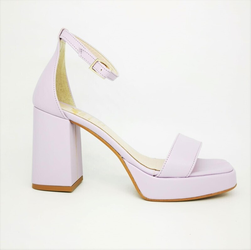 Sandali Glicine Lilla Colbaffo® Collection Scarpe donna con tacco grosso e plateau zeppa Tallonetto con cinturino alla caviglia punta quadrata Made in Italy art. CBD752 Sandali Glicine Lilla Colbaffo® Collection Scarpe donna con tacco grosso e plateau zeppa Tallonetto con cinturino alla caviglia punta quadrata Made in Italy art. CBD752