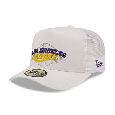 Cappello bianco Trucker Lakers A-Frame Trucker retina LA Lakers Logo Overlay bianco viola giallo art. 60358137