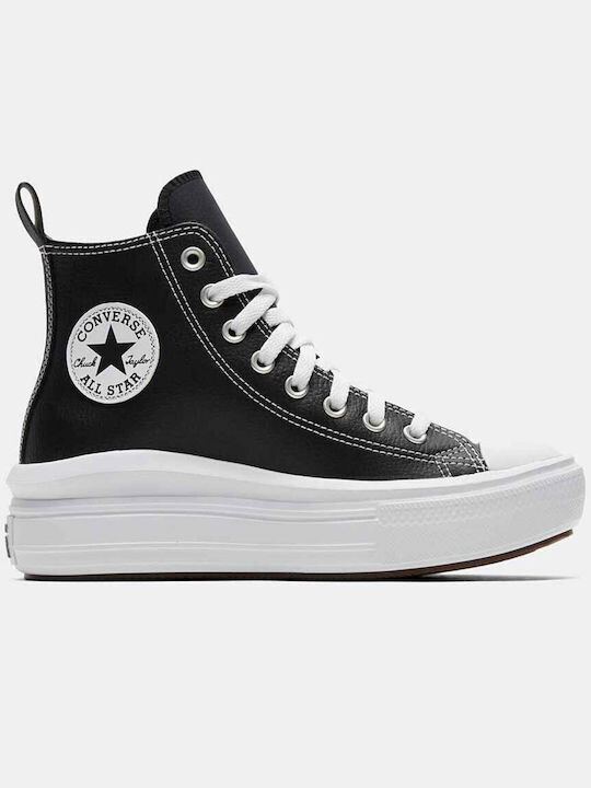 Converse Move Pelle Nere Platform High Stivaletto Leather nero art. A04831C