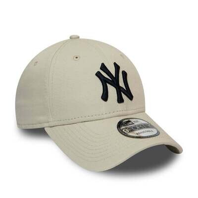 Cappello Beige / Nero NY New York Yankees Essential visiera Curva New Era 9FORTY Regolabile art. 12380590