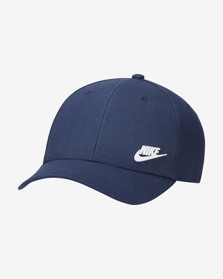 Cappello Nike Blu Sportswear Legacy 91 tela cotone logo metallico Bianco Navy art. DC3988 411