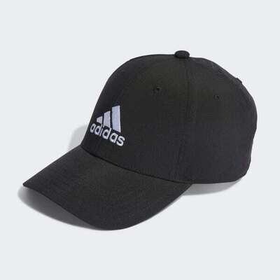 Cappello Adidas Nero tela antipioggia Cotton Baseball visiera unisex art. IB3244