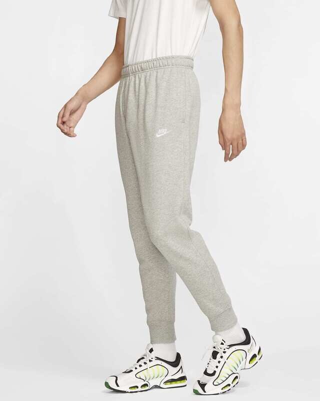 Pantaloni Nike Grigi Unisex Cotone Franch Terry garzato jogger elastico caviglia Essential mini logo Grey Melange art.   BV2679 063