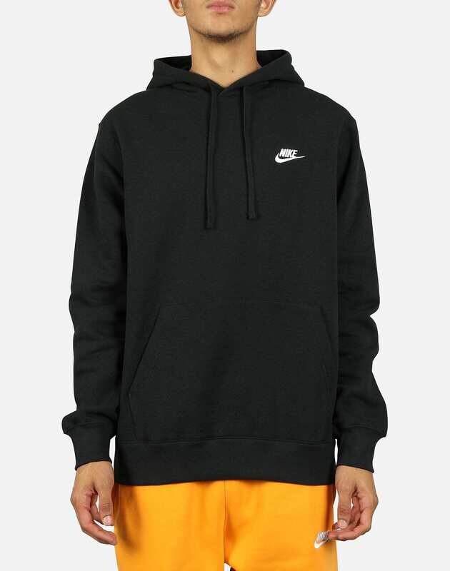 Felpa Nike Nera Con Cappuccio Unisex Felpata Sportswear Club Hoodie Fleece Essential mini logo Nero Black art.   BV2654 010