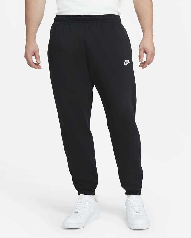 Pantaloni Nike Neri  Unisex Cotone fleece jogger felpato molla alla caviglia Essential mini logo Nero black art.  BV2737 010