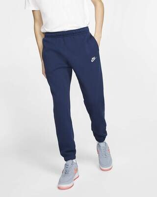 Pantaloni Nike Blu Unisex Cotone fleece jogger felpato molla alla caviglia Essential mini logo Blue Navy art. BV2737 410