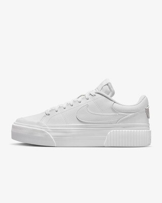 Nike Platform Bianche Court Legacy Lift Pelle Bianco Leather White art. DM7590 101