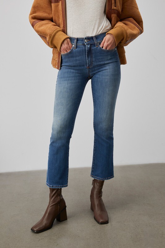 Jeans Zampa Bootcut Donna Roy Roger's  Zandra Hem Stretch Denim Blu Iconic Cuciture a contrasto art. RND104D5161745 999