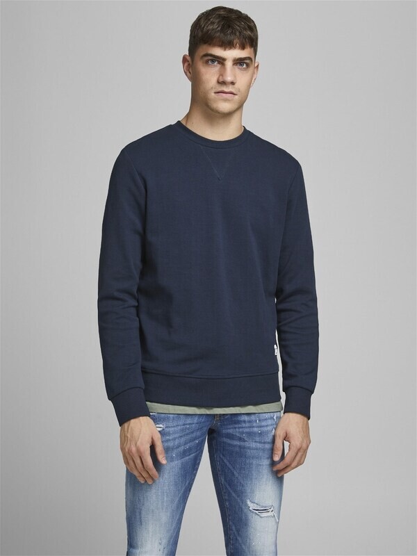 Felpa Uomo blu scuro girocollo 100% Cotone Essential Sweat Basic Semplice Collo interlock NAVY BLUE Jack & Jones BASIC SWEAT CREW NECK art. 12181903 Felpa Uomo blu scuro girocollo 100% Cotone Essential Sweat Basic Semplice Collo interlock NAVY BLUE Jack & Jones BASIC SWEAT CREW NECK art. 12181903