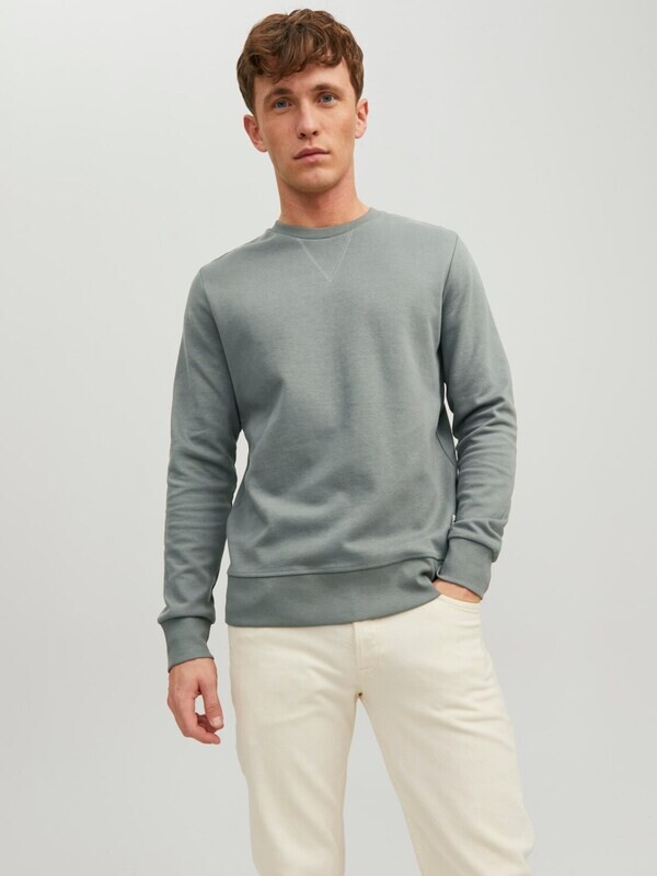 Felpa Uomo Verde pietra girocollo 100% Cotone sedona Essential Sweat Basic Semplice Collo interlock sedona sage Jack & Jones BASIC SWEAT CREW NECK art. 12181903 Felpa Uomo Verde pietra girocollo 100% Cotone sedona Essential Sweat Basic Semplice Collo interlock sedona sage Jack & Jones BASIC SWEAT CREW NECK art. 12181903