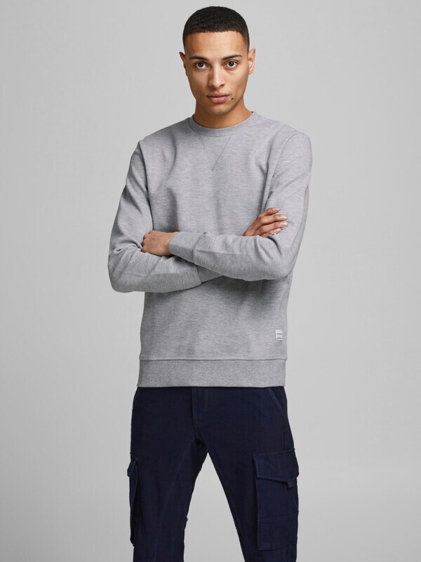 Felpa Uomo Grigia girocollo 100% Cotone grigio Essential Sweat Basic Semplice Collo interlock GREY MELANGE Jack & Jones BASIC SWEAT CREW NECK art. 12181903 Felpa Uomo Grigia girocollo 100% Cotone grigio Essential Sweat Basic Semplice Collo interlock GREY MELANGE Jack & Jones BASIC SWEAT CREW NECK art. 12181903