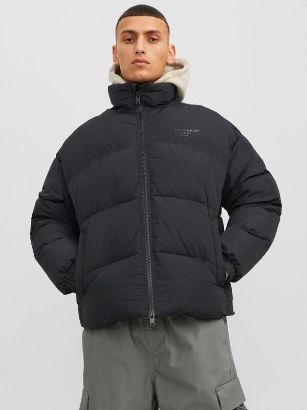 Giubbino Puffer Nero Uomo  Bomber nylon invernale Giubbotto Black  over capospalla  Originals Jack&Jones JORVIPER  art. 12238869