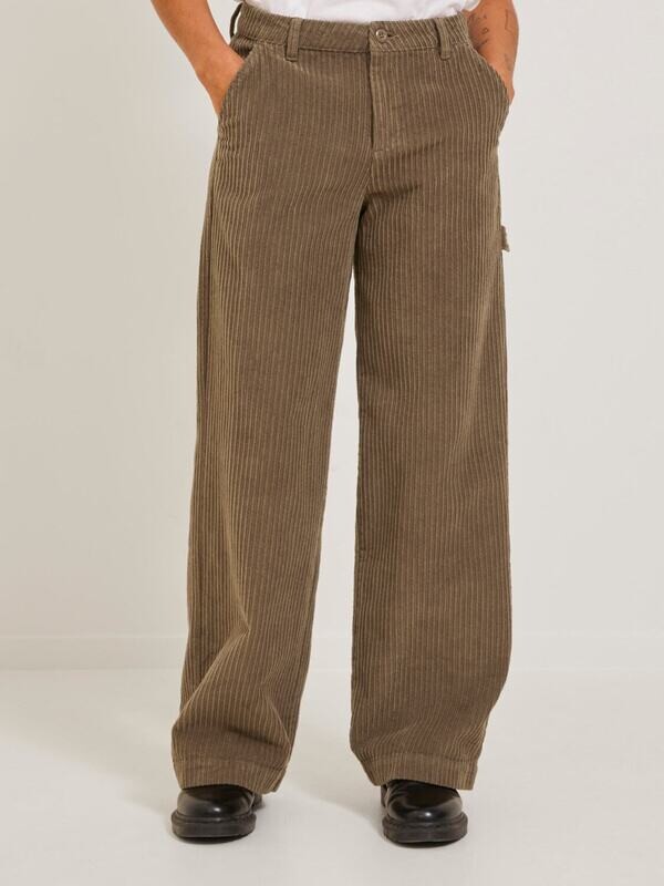 Pantaloni in velluto Marrone Morel Carpenter Larghi wide fit cord loose Fit Pantalone tasche a filo Vita alta JJXX JXAVIAJA art. 12241104 Pantaloni in velluto Marrone Morel Carpenter Larghi wide fit cord loose Fit Pantalone tasche a filo Vita alta JJXX JXAVIAJA art. 12241104