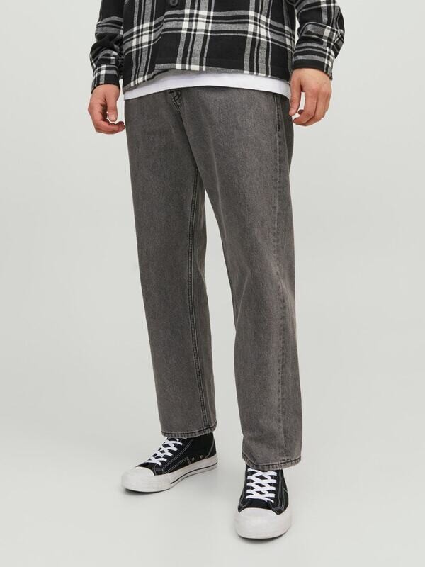 Jeans Grigio Gamba Larga Uomo Loose Fit 5 tasche Pantaloni Denim Larghi Wide Vita Alta Grey Washed Slavato Jack & Jones EDDIE LOOSE FIT MF 312 art. 12237645 Jeans Grigio Gamba Larga Uomo Loose Fit 5 tasche Pantaloni Denim Larghi Wide Vita Alta Grey Washed Slavato Jack & Jones EDDIE LOOSE FIT MF 312 art. 12237645