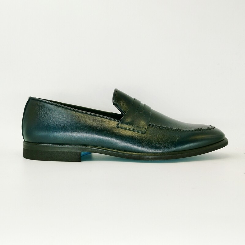 Mocassini Blu Uomo in Vera Pelle Modello College Mocassini Colbaffo® Suola bassa in Microlite Scarpe eleganti  art. 2354