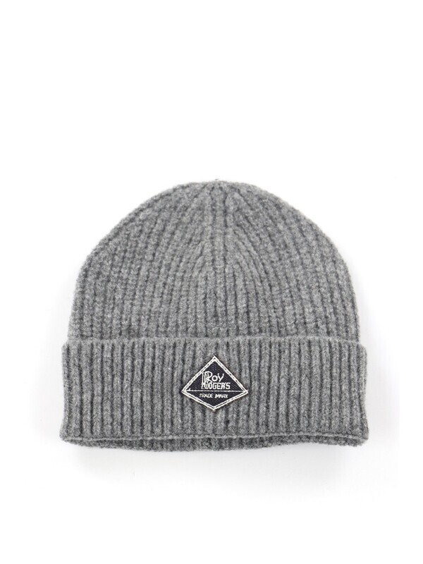 Cappello Lana Grigio Melange Roy Roger's  Beanie con Patch Frontale Berretto Misto Lana Unisex Grey Melange art. A22RRX943C919XXXX
