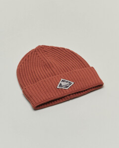 Cappello Lana Ruggine arancio Scuro Mattone Roy Roger's  Beanie con Patch Frontale Berretto Misto Lana Unisex Rusty art. A22RRX943C919XXXX
