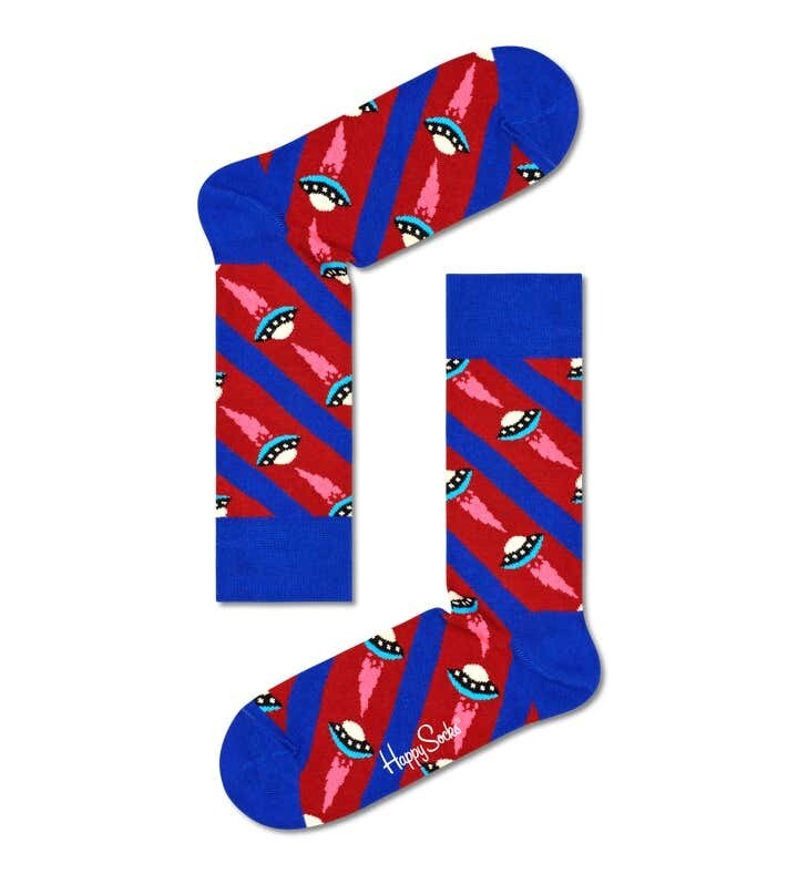 HAPPY SOCKS UFO SOCK BORDO/BLU art. UFO01-6500