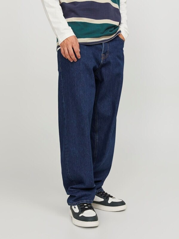 Jeans blu Denim Gamba Larga Uomo Loose Fit 5 tasche Pantaloni Denim Larghi Wide Vita Alta Grey Blue scuro Jack & Jones EDDIE LOOSE FIT MF 924 art. 12249028 Jeans blu Denim Gamba Larga Uomo Loose Fit 5 tasche Pantaloni Denim Larghi Wide Vita Alta Grey Blue scuro Jack & Jones EDDIE LOOSE FIT MF 924 art. 12249028