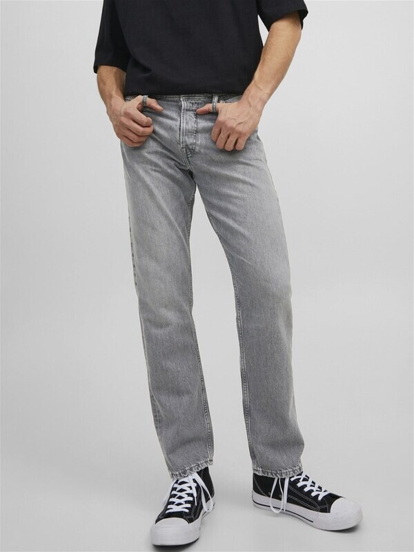 Jeans Grigio chiaro denim slavato Gamba Larga Uomo Loose Fit relaxed 5 tasche  Vita Alta CHRIS LOOSE FIT grey SBD 020 art. 12209663