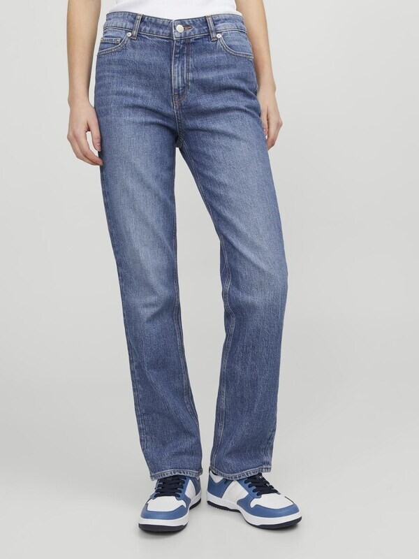 Jeans Blu Sigaretta Straight Donna  Slim fit vita media Blu Medio 5 tasche  JJXX JXNICE SL-STRAIGHT C8091  art. 12248151