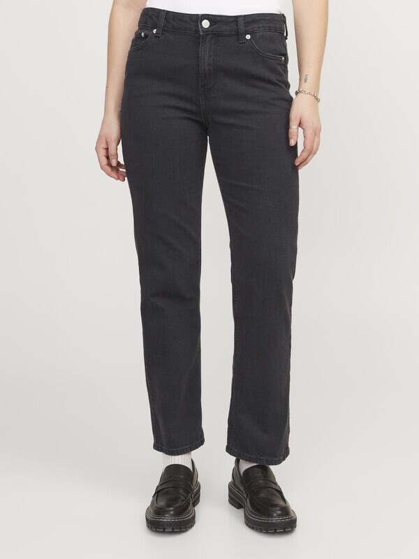 Jeans Neri Slim Straight Donna  Sigaretta vita media Black Denim Nero 5 tasche  JJXX JXNICE SL-STRAIGHT C8071 art. 12244280