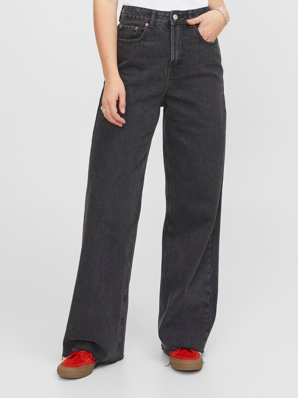 Jeans Nero Largo Donna Palazzo  Vita Alta Tokyo Wide fit 5 tasche Denim Scuro black JXTOKYO R6054 art. 12236442