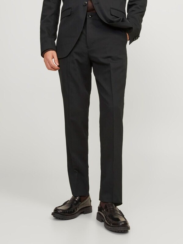 Pantalone Nero elegante uomo Slim fit Abito Chino Viscosa Jack&Jones JPRFRANCO Trouser Pantaloni neri black art. 12199893