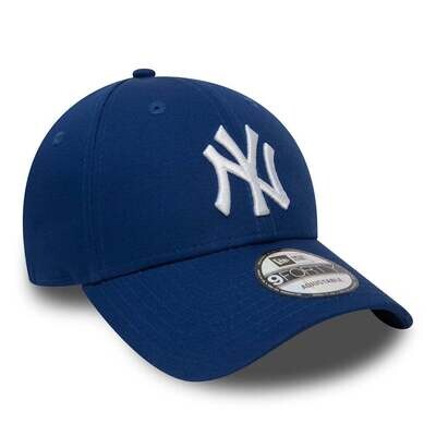 Cappello blu royal NY New York Yankees blue elettrico Essential visiera Curva New Era 9FORTY Regolabile art. 11157579