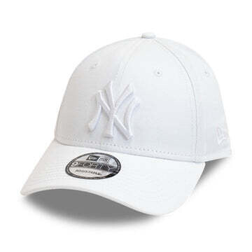 Cappello bianco NY New York Yankees logo bianco Essential visiera Curva New Era 9FORTY team Regolabile art. 60471460