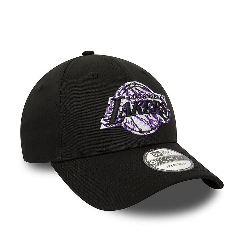 New Era Cappellino 9FORTY Regolabile  LA Lakers NBA Infill logo Marble Nero art. 60434960
