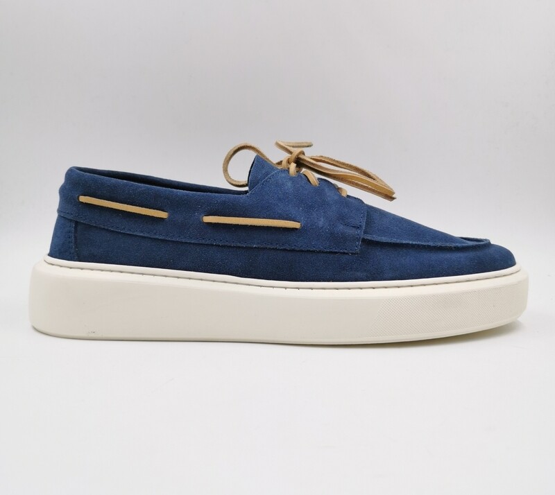 Scarpe barchetta blu Uomo in camoscio ColBaffo® Scarpe Stringate Fondo Platform ultraleggero chiaro gomma Scarpe classic casual allacciata punta tonda art. CBU1447 Scarpe barchetta blu Uomo in camoscio ColBaffo® Scarpe Stringate Fondo Platform ultraleggero chiaro gomma Scarpe classic casual allacciata punta tonda art. CBU1447