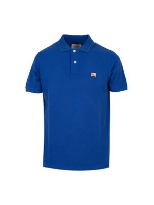 Polo Blu Royal Uomo Cotone Piquet Blu elettrico  Roy Roger's Classic Polo logo patch vintage art. RRU500CD76XXXX.C0081
