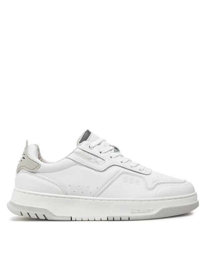 Blauer Sneakers uomo Bianche con dettagli grigio Harper Pelle Total White art. S4HARPER07/LEA	WHI