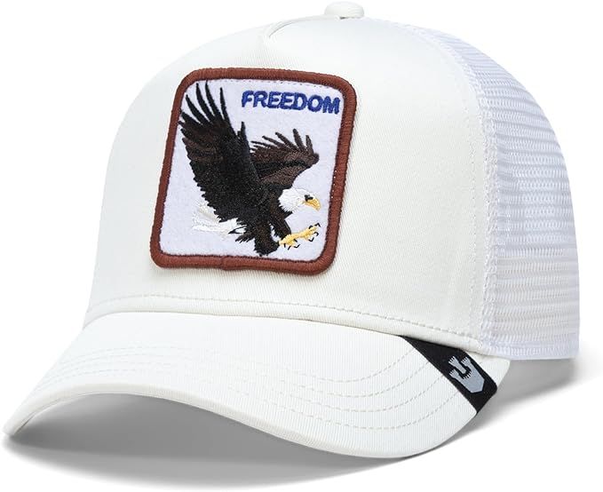 Cappello Bianco Goorin Bros  Trucker Patch Freedom Cappellino con retina White Avorio Ivory art. 101 0384 IVO