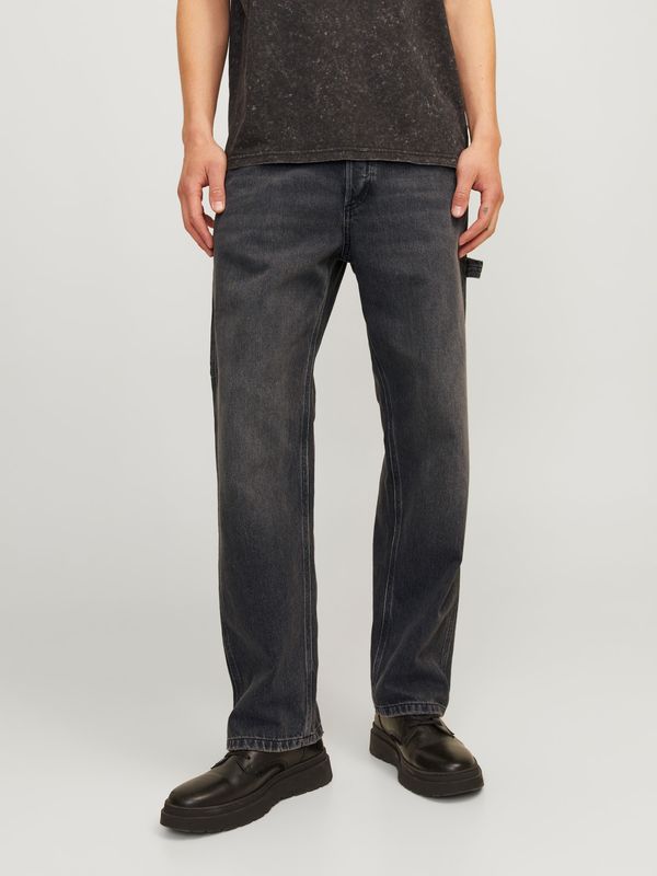 Jeans Grigio Nero Gamba Larga Uomo Loose Fit Tasche Carpenter Utility Pantaloni Denim Larghi Wide Vita Alta Denim washed Jack & Jones EDDIE JJCARPENTER SBD 716 art. 12261927 Jeans Grigio Nero Gamba Larga Uomo Loose Fit Tasche Carpenter Utility Pantaloni Denim Larghi Wide Vita Alta Denim washed Jack & Jones EDDIE JJCARPENTER SBD 716 art. 12261927