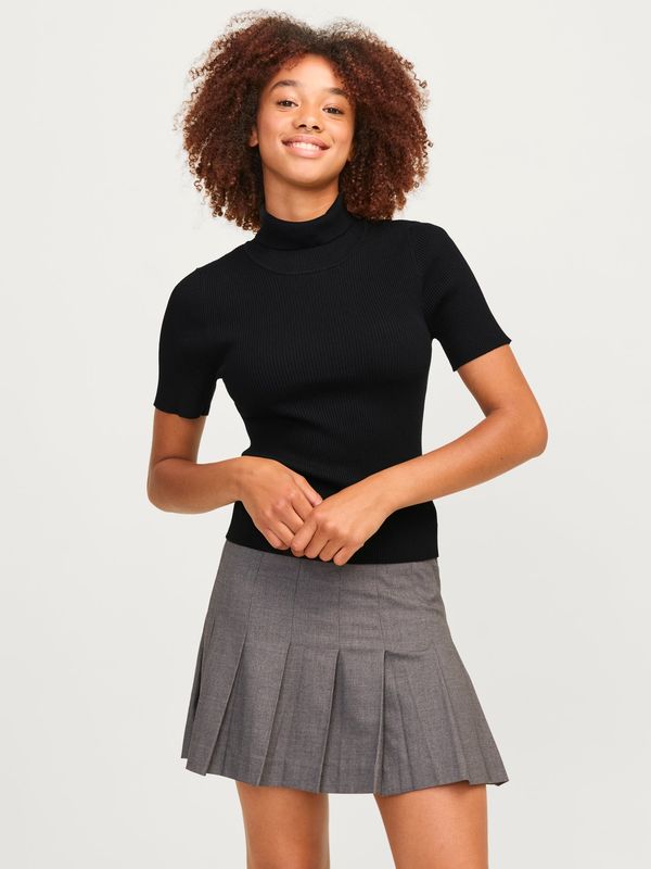 Maglia a collo alto in Cotone Nero tinta Unita Maniche corte Costone a costine vestibilità tight sottogiacca donna JJXX JXJADE TIGHT SS ROLL NECK art. 12259222 Maglia a collo alto in Cotone Nero tinta Unita Maniche corte Costone a costine vestibilità tight sottogiacca donna JJXX JXJADE TIGHT SS ROLL NECK art. 12259222