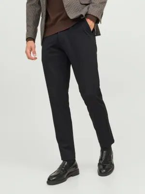 Pantalone Nero Uomo Chino Slim Fit Punto milano jersey Pantaloni comodi comfort fit tasche a filo neri Black Jack & Jones JPSTMARCO JJCOOPER art. 12237523 Pantalone Nero Uomo Chino Slim Fit Punto milano jersey Pantaloni comodi comfort fit tasche a filo neri Black Jack & Jones JPSTMARCO JJCOOPER art. 12237523