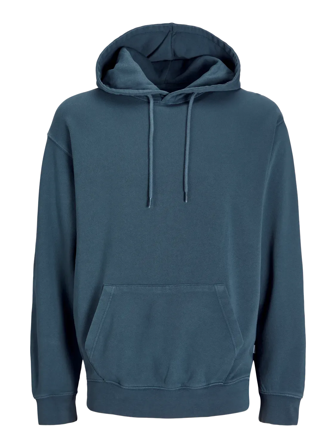 Felpa Con Cappuccio Blu Chiaro Celeste Uomo Oversize 100% Cotone spazzolato garzato Essential Sweat hoodie Blu indigo BLue Washed Jack & Jones  JJECHARGE HOODIE FADED  art. 12268272
