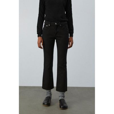 Jeans Zampa corto Nero Bootcut Donna Roy Roger's Tela Bull  zampetta Zandra black Stretch Denim  art. RND104P4090112 C0020