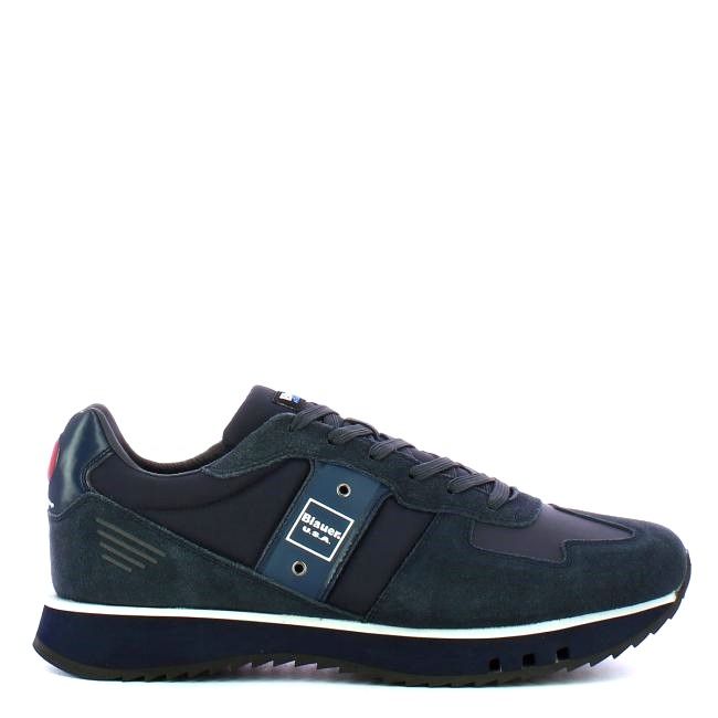 Blauer Sneakers Blu Uomo tokyo Camoscio Pelle Nylon sneakers running scarpe Blue Navy   art. F4TOKYO01/TAS NVY
