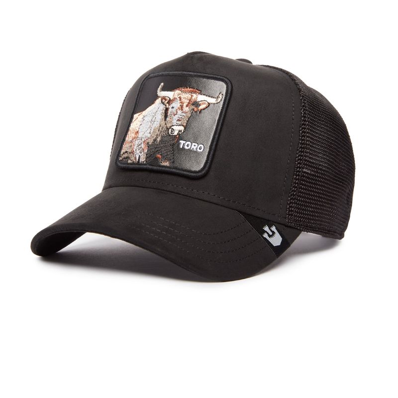 Cappello toro Bull Nero Goorin Bros. Suede Scamosciato Tela Patch Cappellino baseball 6 pannelli Black art. 101 1816 BLK
