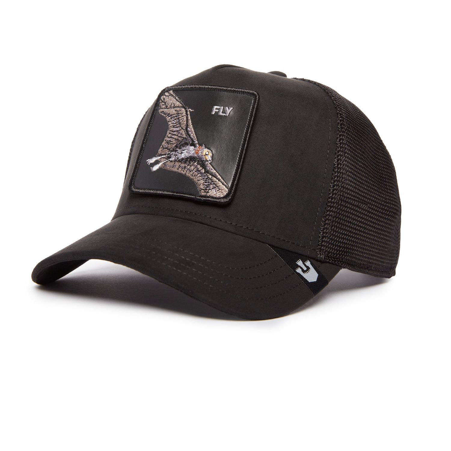 Cappello Pipistrello Bat fly Nero Goorin Bros. Suede Scamosciato Tela Patch Panther Cappellino baseball 6 pannelli Black art. 101 1814 BLK