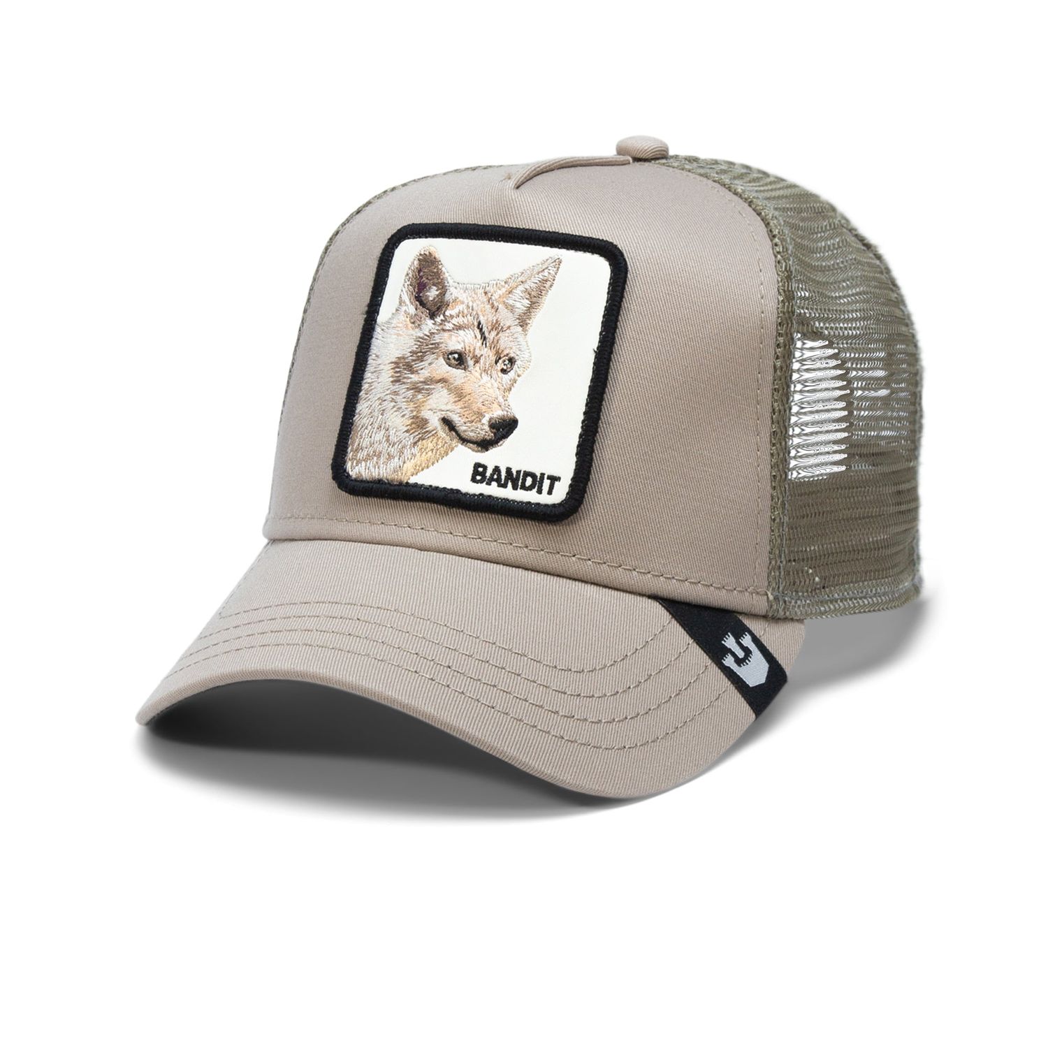 Cappello Coyote Goorin Bros  Trucker Patch Mustang Cappellino con retina Khaki beige Ivory art. 101 1756 TAU