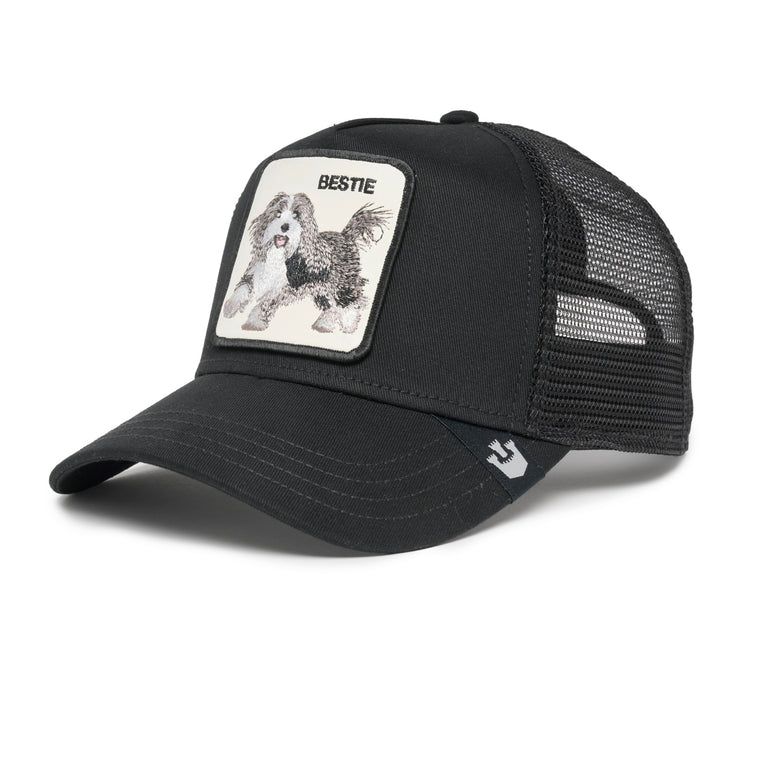 Cappello Terrier Cane Dog Goorin Bros  Trucker Patch Bestie Cappellino con retina Nero Black art. 101 1782 BLK